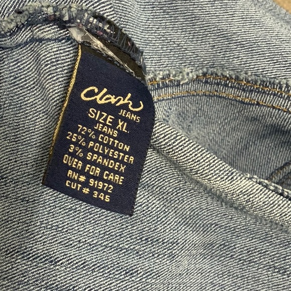 Clash Jean jacket Jeweled Bling Size XL with tank included Size Large - Picture 16 of 16